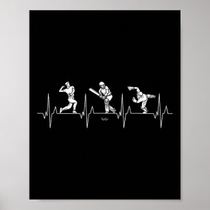 Póster Amor Cricket - Ritmo cardíaco de bolos Cricket div