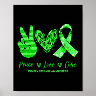Póster Amor Curar la enfermedad renal Conciencia 3