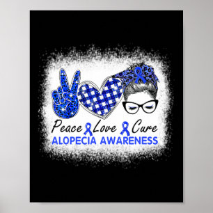 Póster Amor Cure Mujeres Alopecia Conciencia