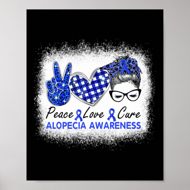 Póster Amor Cure Mujeres Alopecia Conciencia (Frente)