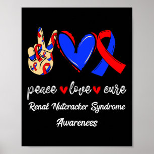 Póster Amor Cure Síndrome de Nucracker Renal Conciencia