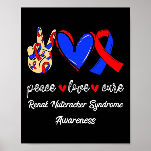 Póster Amor Cure Síndrome de Nucracker Renal Conciencia (Frente)