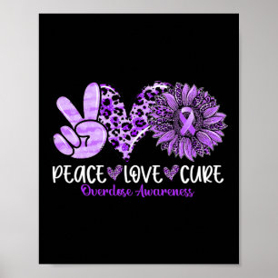 Póster Amor Cure Sunflower Leopardo Sobredosis Conciencia
