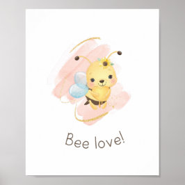 Póster ¡Amor de abeja rosa/amarilla! Poster de enfermería