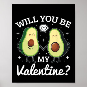 Póster Amor de Aguacate San Valentín Amoroso