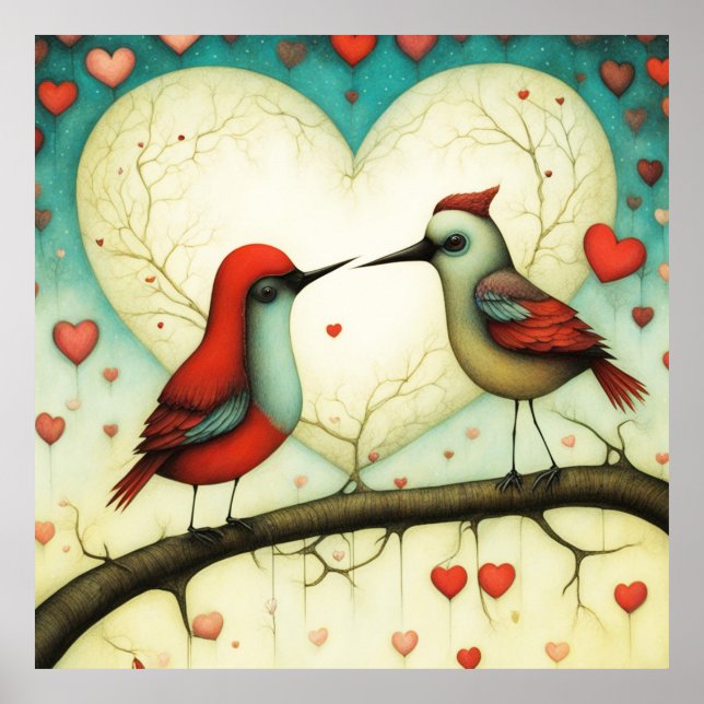 Póster Amor de aves 1 (Frente)