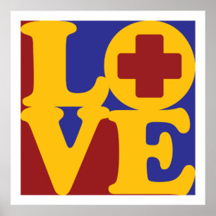 Póster Amor de ayuda médico