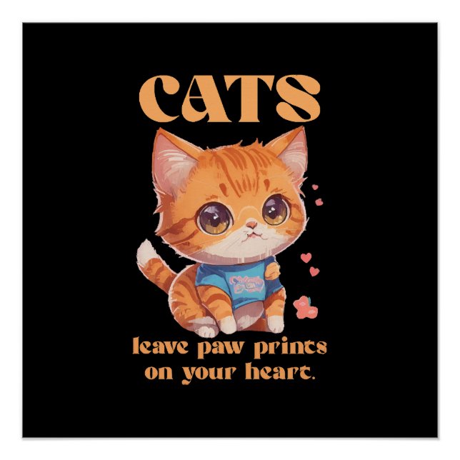 Póster amor de gatito lindo (Anverso)