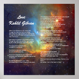 Póster Amor de Kahlil Gibran