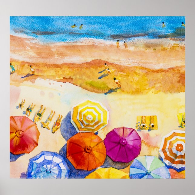 Póster Amor de la capa marina: pintura de vacaciones de a (Frente)