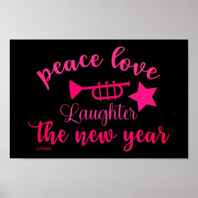 PÓSTER AMOR DE LA PAZ Y RISA EN EL NUEVO AÑO (Frente)