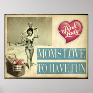 Póster Amor de las mamáes para divertirse
