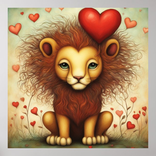 Póster Amor de león 1 (Frente)
