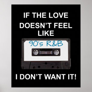 Póster amor de los años 90 R&B