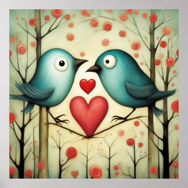 Póster Amor de pájaro 3 (Frente)