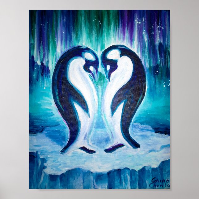 Póster amor de pingüinos (Frente)