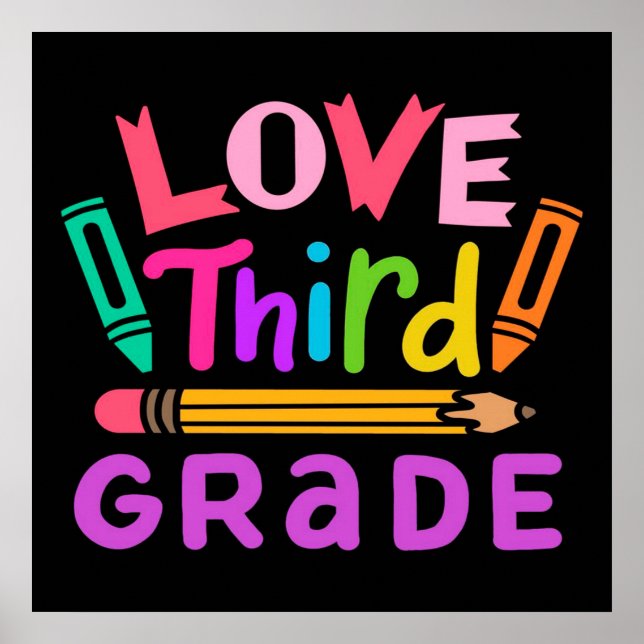 Póster Amor de tercer grado | Regalo de regalo | Escuela (Frente)