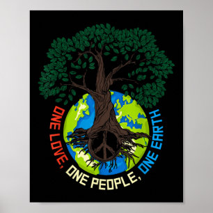 Póster Amor del árbol de la paz - Protección ambiental Ti