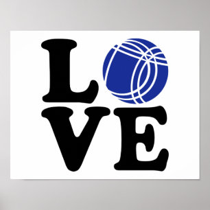 Póster Amor del petanque del Boule