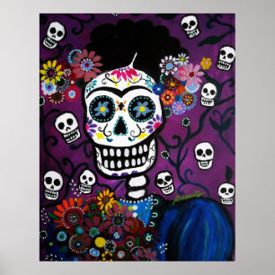 Póster AMOR dia de los muertos