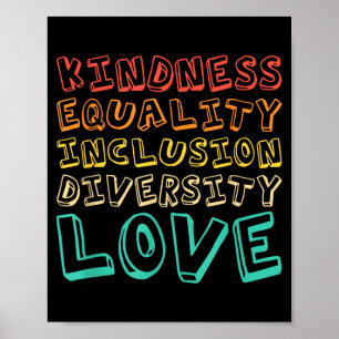 Póster Amor Diversidad Inclusión Igualdad Bondad Profesor