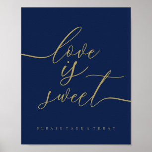 Póster Amor dorado naval es dulce