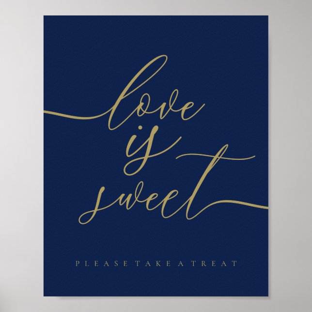 Póster Amor dorado naval es dulce (Frente)