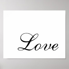 Póster Amor Elegante Minimalista Moderno en Blanco y Negr