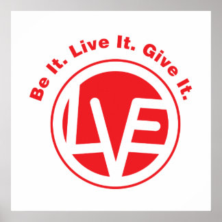 Póster Amor Emblem 24" x 24" Poster de valor