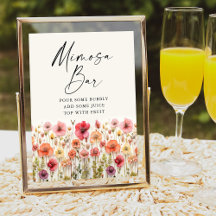 Amor En Bloom Bridal Shower Mimosa Bar Rótulo