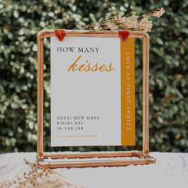 Póster Amor en el primer espritz cuántos besos Rótulo de 