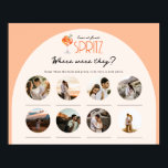 Póster Amor en First Spritz ¿Dónde estaban? | Apaisado<br><div class="desc">Amor en la primera foto de Spritz Bridal Shower donde estaban jugando. Este juego no solo sirve para recordar el viaje de la pareja, sino que también permite a los clientes compartir historias sobre la novia y el novio. Es una manera alegre de celebrar su historia de amor y sus...</div>