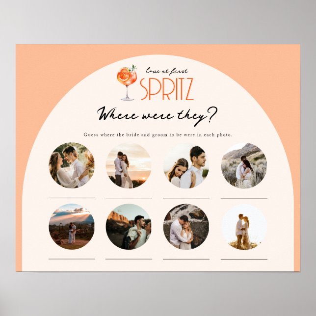 Póster Amor en First Spritz ¿Dónde estaban? | Apaisado (Frente)
