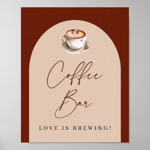 Póster Amor en la barra de café está hirviendo Despedida 