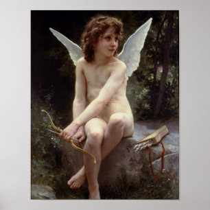 Póster Amor en la búsqueda de William Bouguereau