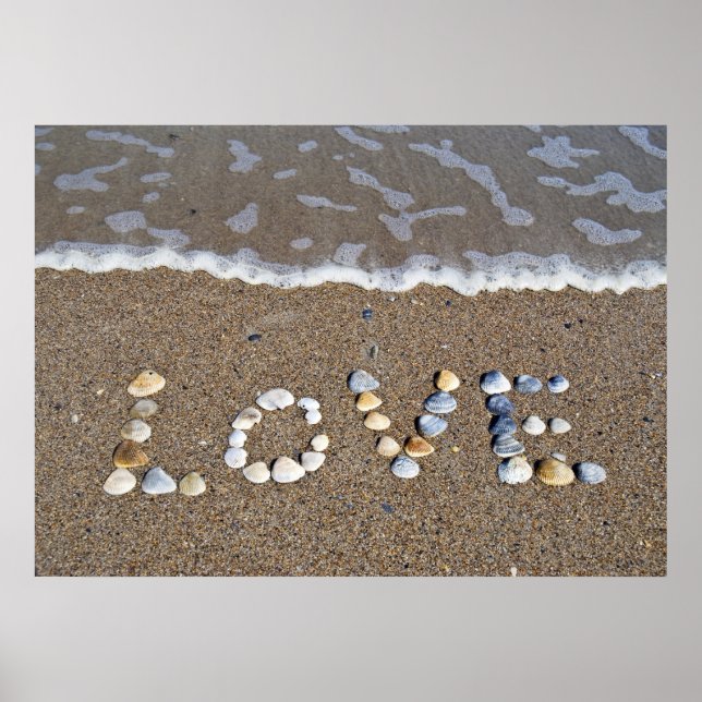 Póster Amor en la huella de la playa (Frente)
