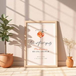Póster Amor En La Primera Bienvenida De Spritz Bridal Sho