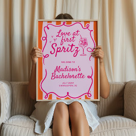 Póster Amor En La Primera Bienvenida Spritz Bachelorette
