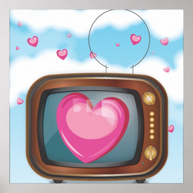 Póster Amor en la televisión (Frente)