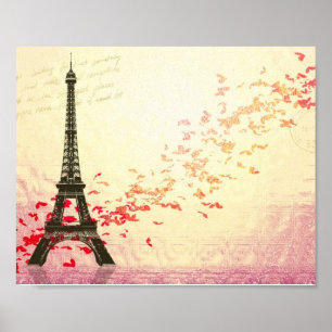 Póster Amor en París en la primavera