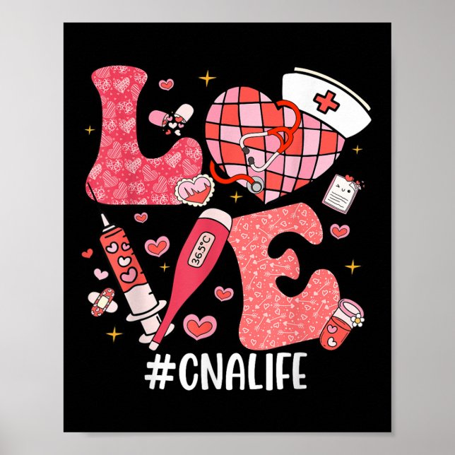 Póster Amor Enfermera Vida Cna Vida Disco Semana de Enfer (Frente)