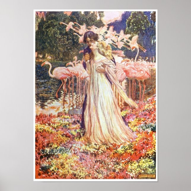 Póster Amor entre el afiche de la época flamencos (Frente)