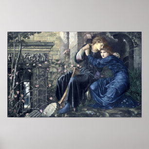 Póster Amor entre las ruinas de Burn-Jones (1873)