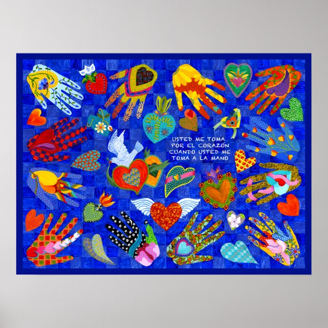 Póster amor español diciendo a todo el que amas (Frente)