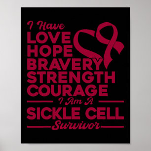 Póster Amor Esperanza Valiente Fuerza Celda Ansia