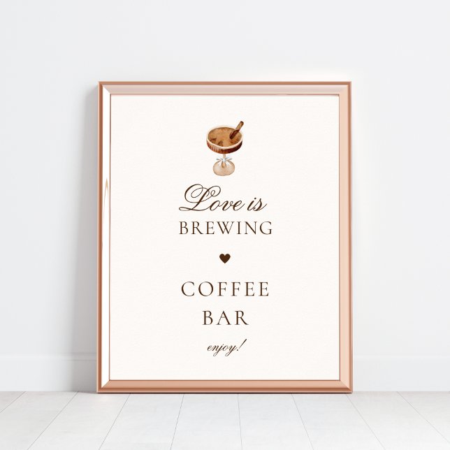 Póster Amor está preparando café bar señalización de duch (Subido por el creador)