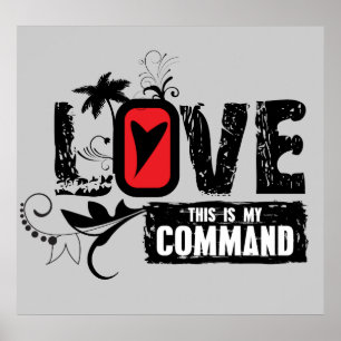 Póster Amor- Este es mi comando (John 15:12)