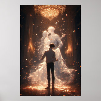 Póster  Amor Etéreo a la Luz de las Velas 