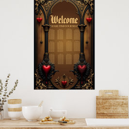 Póster Amor eterno a la sombra de la oscuridad gótica.