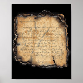 Póster Amor Eterno: Letra romántica inspirada en la vinta